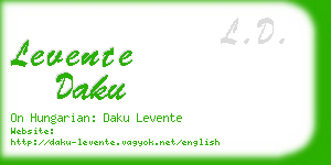 levente daku business card